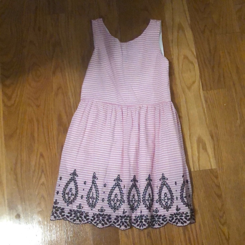 Girls striped pink dress